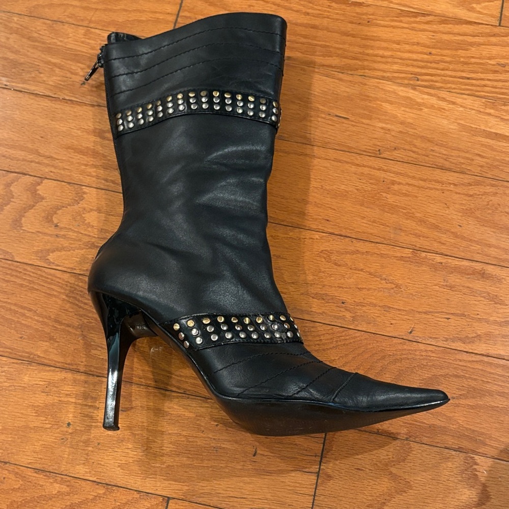 Black Studded Women's Boots